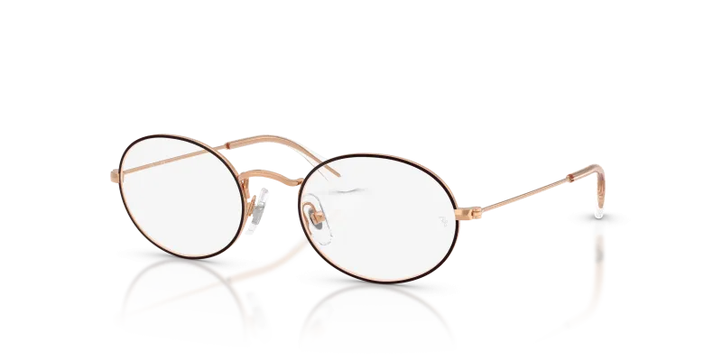 กรอบแว่นสายตา Rayban RY9645V-4087 Brown on Rose Gold Rayban RY9645V 4087 แว่นสายตาสีน้ำตาลโรสโกลด์ สำหรับเด็ก