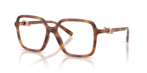 แว่นสายตา Tiffany & Co TF2295U-8466 มุมเฉียง สีฮาวานาอ่อน สำหรับผู้หญิง