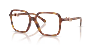 แว่นสายตา Tiffany & Co TF2295U-8466 มุมเฉียง สีฮาวานาอ่อน สำหรับผู้หญิง