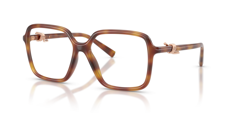 แว่นสายตา Tiffany & Co TF2295U-8466 มุมเฉียง สีฮาวานาอ่อน สำหรับผู้หญิง