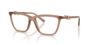 แว่นสายตา Tiffany & Co TF2296U-8449 มุมเฉียง สีแซฟไฟร์โคคาโคล่าอ่อน สำหรับผู้หญิง