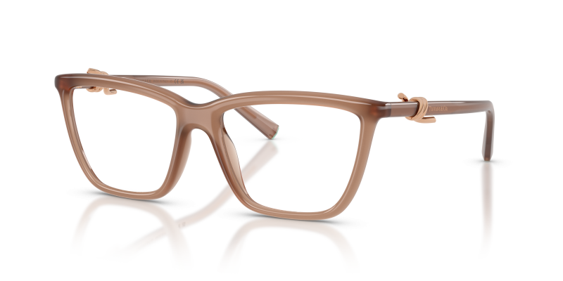 แว่นสายตา Tiffany & Co TF2296U-8449 มุมเฉียง สีแซฟไฟร์โคคาโคล่าอ่อน สำหรับผู้หญิง