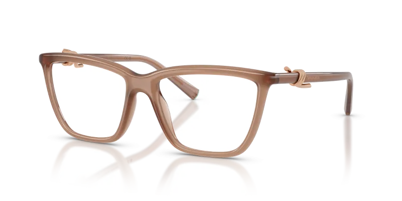แว่นสายตา Tiffany & Co TF2296U-8449 มุมเฉียง สีแซฟไฟร์โคคาโคล่าอ่อน สำหรับผู้หญิง