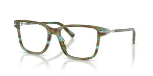 แว่นสายตา Tiffany & Co TF2299U-8124 มุมเฉียง สีเทอร์คอยส์โอเชียน สำหรับผู้หญิง