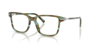 แว่นสายตา Tiffany & Co TF2299U-8124 มุมเฉียง สีเทอร์คอยส์โอเชียน สำหรับผู้หญิง