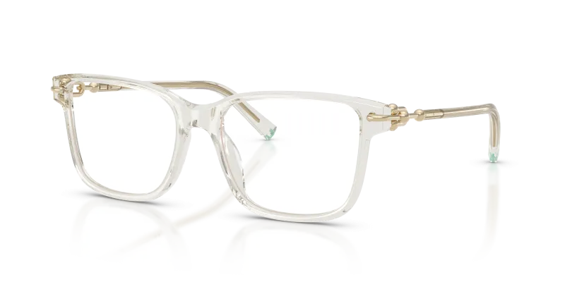 แว่นสายตา Tiffany & Co TF2299U-8445 มุมเฉียง สี Crystal Beige สำหรับผู้หญิง