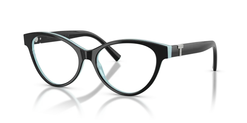 กรอบแว่นสายตา Tiffany & Co TF2302BF-8055 Black On Tiffany Blue แว่นสายตา Tiffany & Co TF2302BF-8055 มุมเฉียง สี Black On Tiffany Blue สำหรับผู้หญิง