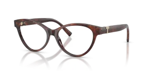 แว่นสายตา Tiffany & Co TF2302BF-8421 มุมเฉียง สีฮาวานาน้ำตาลด่าง สำหรับผู้หญิง