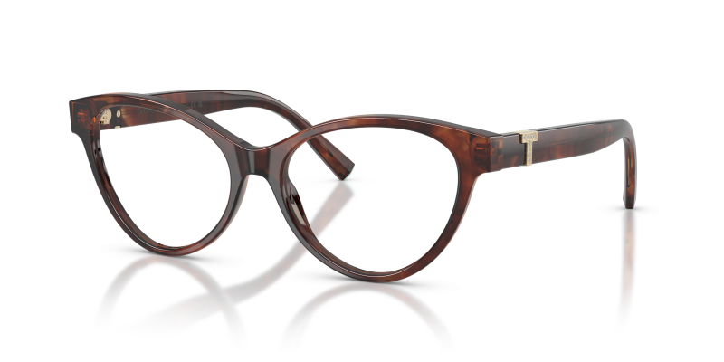 แว่นสายตา Tiffany & Co TF2302BF-8421 มุมเฉียง สีฮาวานาน้ำตาลด่าง สำหรับผู้หญิง