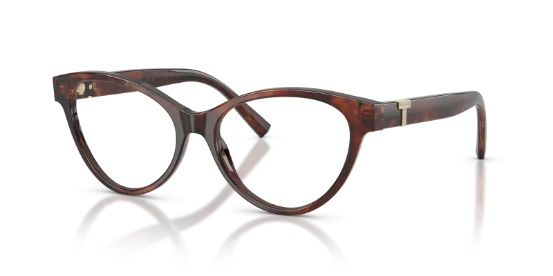 แว่นสายตา Tiffany & Co TF2302BF-8421 มุมเฉียง สีฮาวานาน้ำตาลด่าง สำหรับผู้หญิง