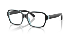 แว่นสายตา Tiffany & Co TF2303U-8055 มุมเฉียง สี Black On Tiffany Blue สำหรับผู้หญิง