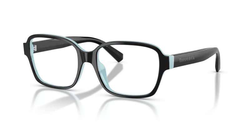 กรอบแว่นสายตา Tiffany & Co TF2303U-8055 Black On Tiffany Blue แว่นสายตา Tiffany & Co TF2303U-8055 มุมเฉียง สี Black On Tiffany Blue สำหรับผู้หญิง