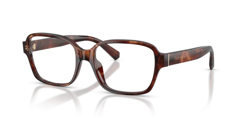 กรอบแว่นสายตา Tiffany & Co TF2303U-8421 Spotted Brown Havana แว่นสายตา Tiffany & Co TF2303U-8421 มุมเฉียง สีฮาวานาน้ำตาลด่าง สำหรับผู้หญิง