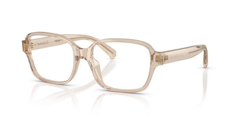 แว่นสายตา Tiffany & Co TF2303U-8445 มุมเฉียง สี Crystal Beige สำหรับผู้หญิง