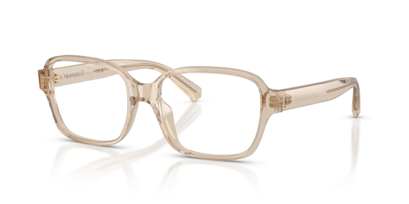 กรอบแว่นสายตา Tiffany & Co TF2303U-8445 Crystal Beige แว่นสายตา Tiffany & Co TF2303U-8445 มุมเฉียง สี Crystal Beige สำหรับผู้หญิง