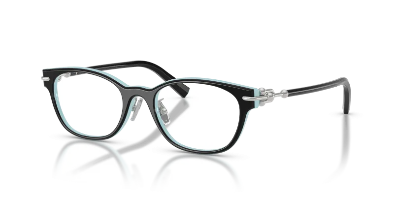แว่นสายตา Tiffany & Co TF2305D-8055 มุมเฉียง สี Black On Tiffany Blue สำหรับผู้หญิง