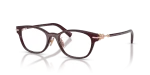 แว่นสายตา Tiffany & Co TF2305D-8470 มุมเฉียง สี Deep Transparent Ruby สำหรับผู้หญิง