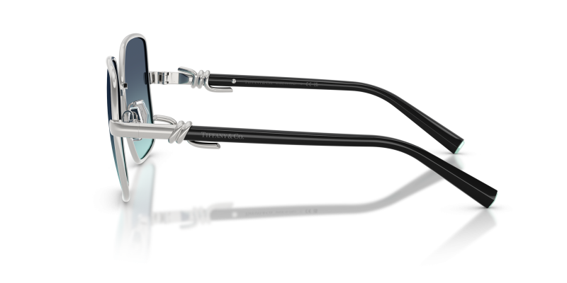 แว่นกันแดด Tiffany & Co TF3122-60019S มุมข้าง ขาแว่นสีเงิน