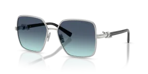 แว่นกันแดด Tiffany & Co TF3122-60019S มุมเฉียง สีเงิน สำหรับผู้หญิง