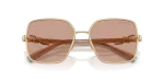 แว่นกันแดด Tiffany & Co TF3122-602173 Pale Gold Brown แว่นกันแดด Tiffany & Co TF3122-602173 close-up ด้านหน้า