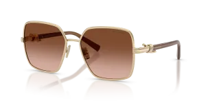 แว่นกันแดด Tiffany & Co TF3122-61773B มุมเฉียง สีทองอ่อน สำหรับผู้หญิง