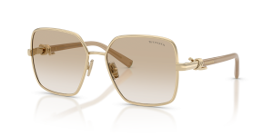 แว่นกันแดด Tiffany & Co TF3122-623911 มุมเฉียง สีทองอ่อน สำหรับผู้หญิง