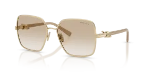 แว่นกันแดด Tiffany & Co TF3122-623911 มุมเฉียง สีทองอ่อน สำหรับผู้หญิง