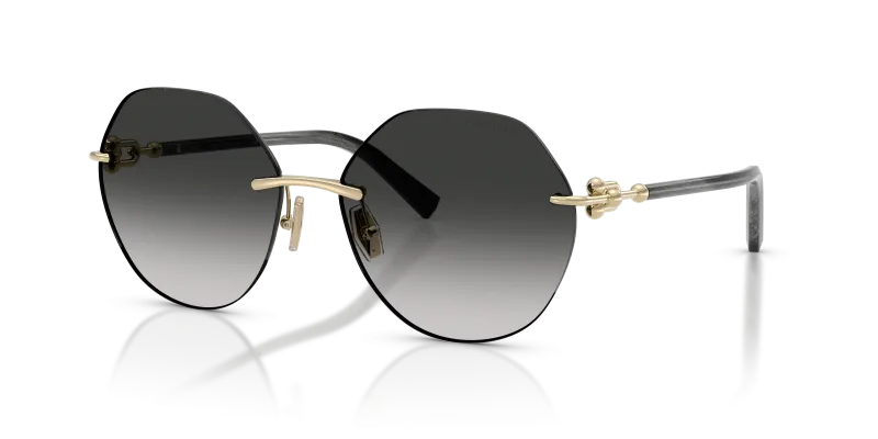 แว่นกันแดด Tiffany & Co TF3123-62413C Pale Gold Grey Gradient แว่นกันแดด Tiffany & Co TF3123-62413C มุมเฉียง สีทองอ่อน สำหรับผู้หญิง
