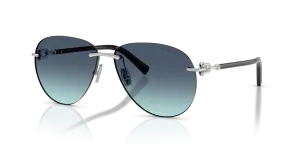 แว่นกันแดด Tiffany & Co TF3124-60019S มุมเฉียง สีเงิน สำหรับผู้ใช้ทุกเพศ