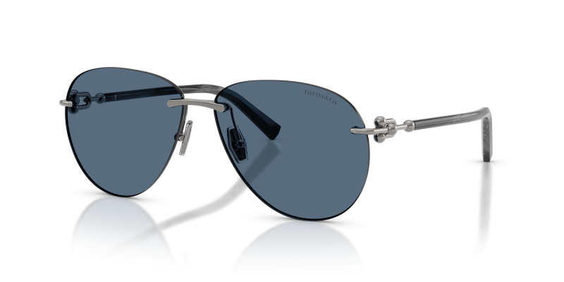 แว่นกันแดด Tiffany & Co TF3124-600380 Gunmetal Dark Blue แว่นกันแดด Tiffany & Co TF3124-600380 มุมเฉียง สีกันเมทัล สำหรับผู้ใช้ทุกเพศ