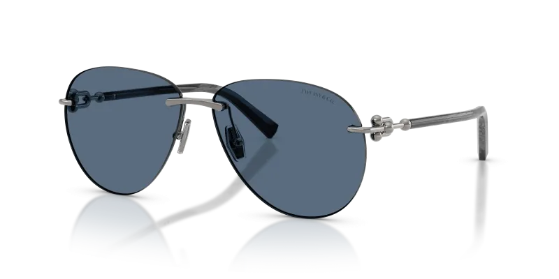 แว่นกันแดด Tiffany & Co TF3124-600380 Gunmetal Dark Blue แว่นกันแดด Tiffany & Co TF3124-600380 มุมเฉียง สีกันเมทัล สำหรับผู้ใช้ทุกเพศ