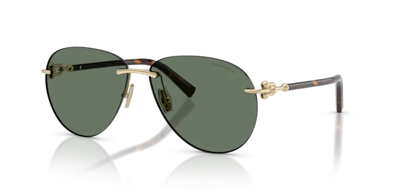 แว่นกันแดด Tiffany & Co TF3124-60213H Pale Gold Dark Green แว่นกันแดด Tiffany & Co TF3124-60213H มุมเฉียง สีทองอ่อน สำหรับผู้ใช้ทุกเพศ