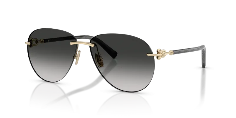 แว่นกันแดด Tiffany & Co TF3124-62413C Pale Gold Grey Gradient แว่นกันแดด Tiffany & Co TF3124-62413C มุมเฉียง สีทองอ่อน สำหรับผู้ใช้ทุกเพศ