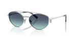 แว่นกันแดด Tiffany & Co TF3125-60019S มุมเฉียง สีเงิน สำหรับผู้ใช้ทุกเพศ