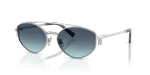 แว่นกันแดด Tiffany & Co TF3125-60019S Silver Azure Gradient Blue แว่นกันแดด Tiffany & Co TF3125-60019S มุมเฉียง สีเงิน สำหรับผู้ใช้ทุกเพศ