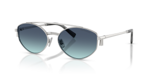 แว่นกันแดด Tiffany & Co TF3125-60019S มุมเฉียง สีเงิน สำหรับผู้ใช้ทุกเพศ