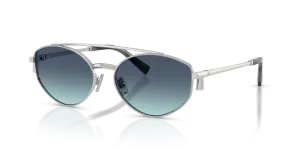 แว่นกันแดด Tiffany & Co TF3125-60019S มุมเฉียง สีเงิน สำหรับผู้ใช้ทุกเพศ