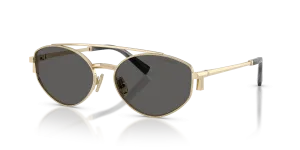 แว่นกันแดด Tiffany & Co TF3125-6216S4 มุมเฉียง สีทองอ่อน สำหรับผู้ใช้ทุกเพศ