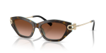 แว่นกันแดด Tiffany & Co TF4231U-81343B มุมเฉียง สีฮาวานาพื้นน้ำเงิน Tiffany สำหรับผู้หญิง