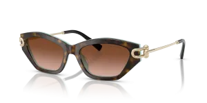 แว่นกันแดด Tiffany & Co TF4231U-81343B มุมเฉียง สีฮาวานาพื้นน้ำเงิน Tiffany สำหรับผู้หญิง