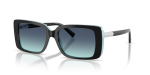 แว่นกันแดด Tiffany & Co TF4249F-80559S Black On Tiffany Blue Azure Gradient Tiffany & Co TF4249F-80559S 80559S แว่นกันแดดสีดำสลับฟ้าทิฟฟานี่ ผู้หญิง