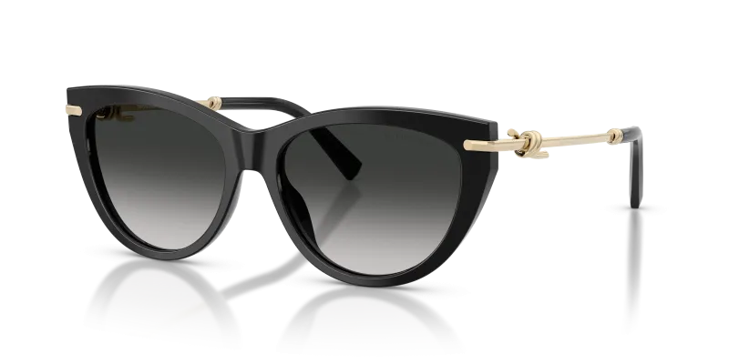 แว่นกันแดด Tiffany & Co TF4253F-80013C Black Grey Gradient Tiffany & Co TF4253F 80013C แว่นกันแดดทรงตาแมวสีดำ สำหรับผู้หญิง