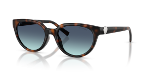 Tiffany & Co TF4256D 80159S แว่นกันแดดทรงตาแมวลายฮาวานา สำหรับผู้หญิง