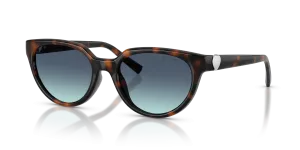 Tiffany & Co TF4256D 80159S แว่นกันแดดทรงตาแมวลายฮาวานา สำหรับผู้หญิง