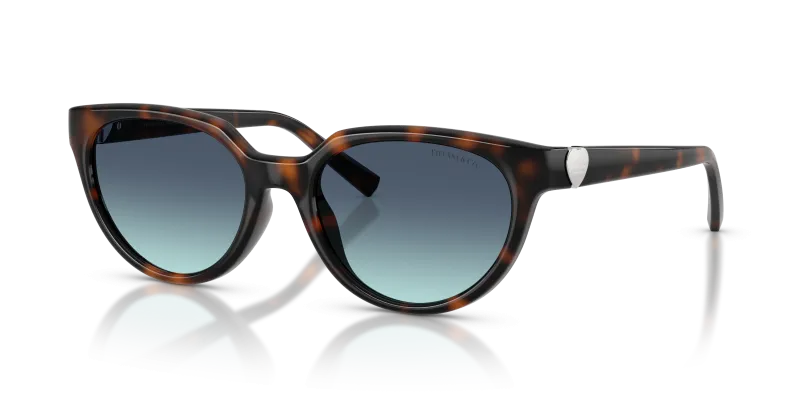 Tiffany & Co TF4256D 80159S แว่นกันแดดทรงตาแมวลายฮาวานา สำหรับผู้หญิง