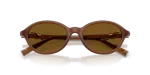 แว่นกันแดด Tiffany & Co TF4266U-847183 Transparent Honey Dark Brown Polarized แว่นกันแดด Tiffany & Co TF4266U-847183 close-up ด้านหน้า