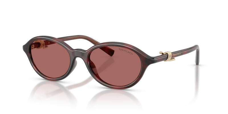 แว่นกันแดด Tiffany & Co TF4266U-847269 Ruby Havana Dark Violet แว่นกันแดด Tiffany & Co TF4266U-847269 มุมเฉียง สี Ruby Havana สำหรับผู้หญิง