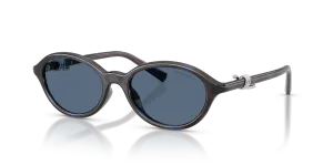 แว่นกันแดด Tiffany & Co TF4266U-847380 มุมเฉียง สี Sapphire Havana สำหรับผู้หญิง