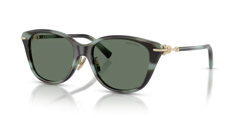แว่นกันแดด Tiffany & Co TF4267F-84432G Striped Black Tiffany Azure Gradient Dark Grey แว่นกันแดด Tiffany & Co TF4267F-84432G มุมเฉียง สีดำทิฟฟานีลายเส้น สำหรับผู้หญิง