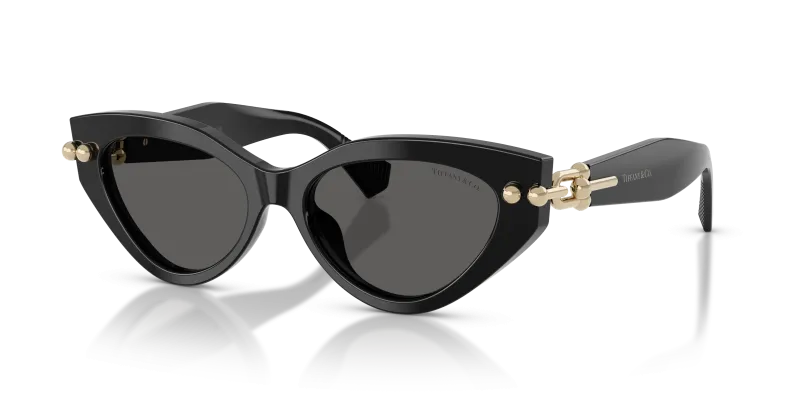 แว่นกันแดด Tiffany & Co TF4268U-8001S4 Black Dark Grey แว่นกันแดด Tiffany & Co TF4268U-8001S4 มุมเฉียง สีดำ สำหรับผู้หญิง